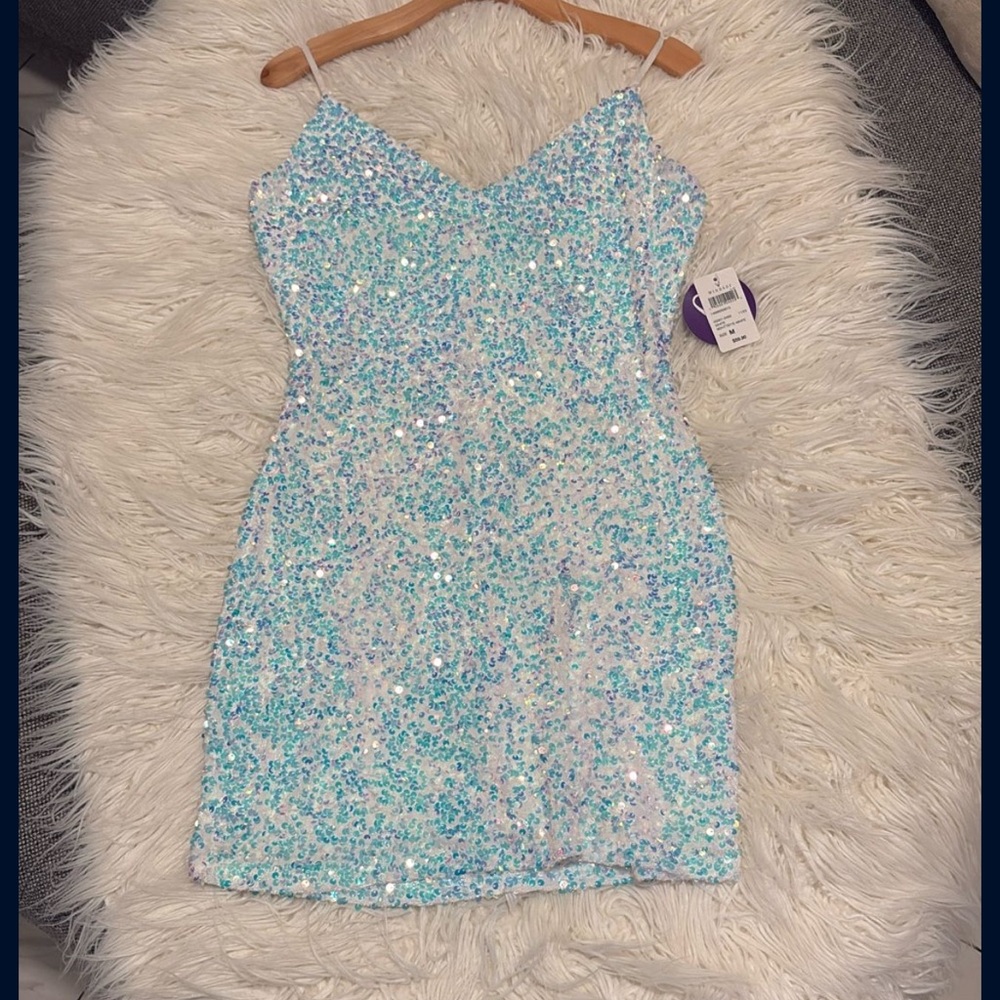 Windsor Blue Sequin Dress